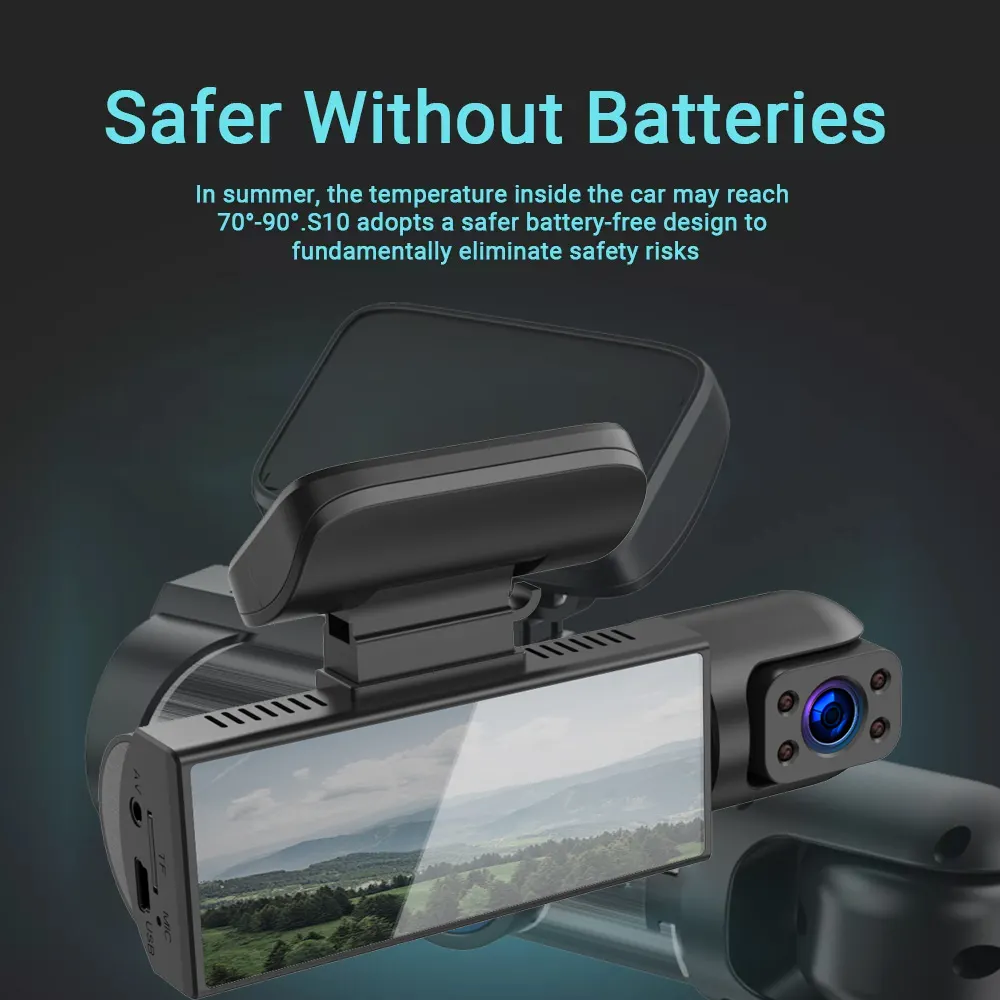 Bilişim Burada M8 Kameralı Hd 1080P 3-16 inç çift Lens Kamera Geniş Açı Kamera Kaydedici Wıfı Bağlantısı Otomatik Araç içi Güvenlik Kamerası